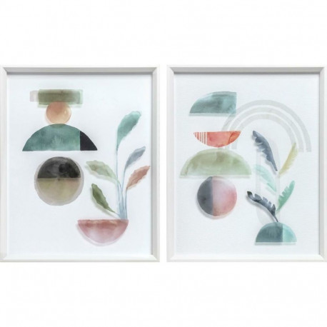Maal DKD Home Decor Abstraktne Kaasaegne (40 x 3,8 x 50 cm) (2 Ühikut)