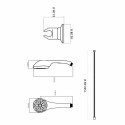 A shower head with a hose to direct the flow Rousseau Heko Stop'O Grey Stainless steel 150 cm 5 Posi