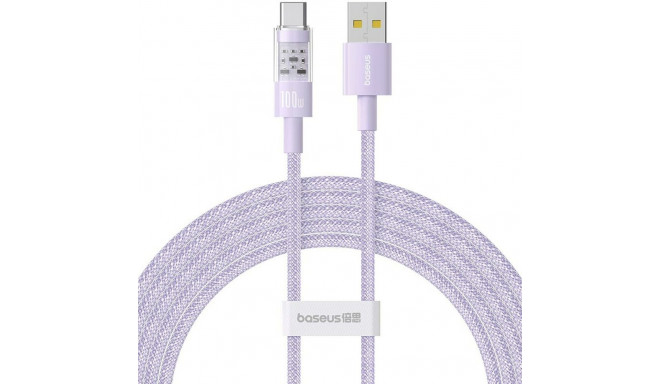 USB A to USB-C Cable Baseus P10373002511-01 Purple 2 m
