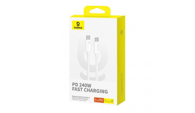 USB-C - USB-C Kaabel Baseus P10365200211-02 Valge 1 m