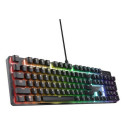 Mänguriklaviatuur Trust GXT 871 Zora Must Mitmevärviline QWERTY Qwerty US