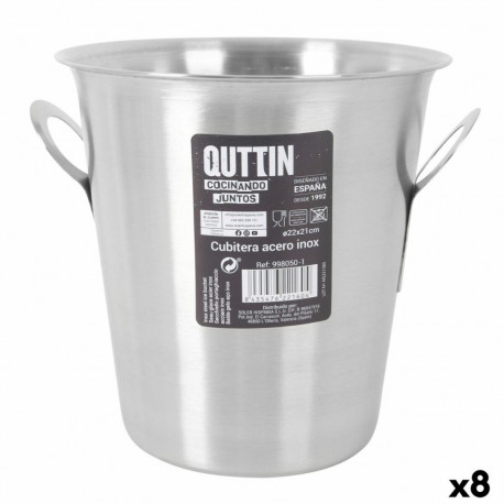 Ice Bucket Quttin Quttin Stainless steel 5 L ø 22,2 x 21 cm (8 Units)