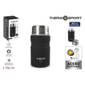 Thermos for Food ThermoSport Black Steel 750 ml (6 Units)