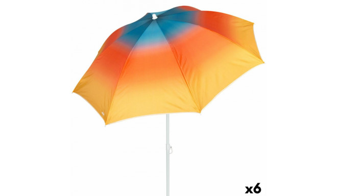 Beach parasol Aktive Multicolour 200 x 200 x 200 cm (6 Units)
