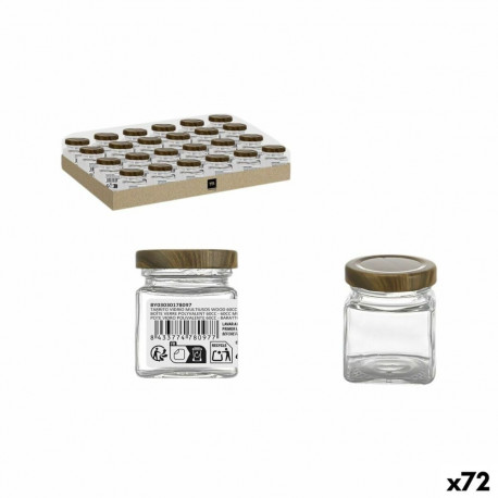 Glass Jar La Mediterránea WOOD 60 ml (72 Units)