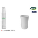 Klaaside komplekt Algon Valge 250 ml 50 Tükid, osad (18 Ühikut)
