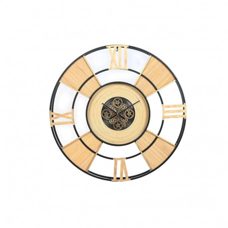 Seinakell Home ESPRIT Must Naturaalne Metall Rotang 100 x 9 x 100 cm
