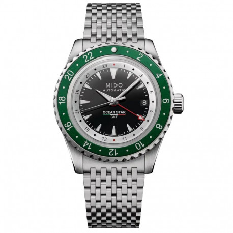 Meeste Kell Mido OCEAN STAR GMT LIMITED EDITION Hõbedane
