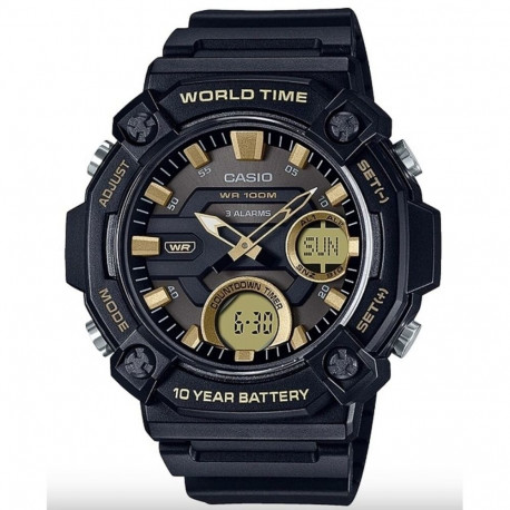Men's Watch Casio OVERSIZE 10 YEAR BATTERY Black (Ø 52 mm)
