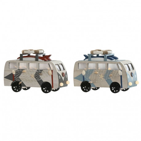 Dekoratiivkuju Home ESPRIT Sinine Valge Terrakota 22 x 7 x 14 cm (2 Ühikut)