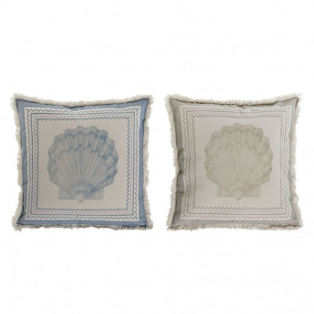 Cushion Home ESPRIT Blue Beige 45 x 10 x 45 cm (2 Units)