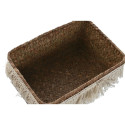 Basket set Home ESPRIT White Natural Natural Fibre Boho Worn (3 Pieces)