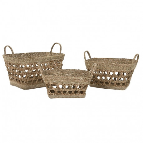 Korvikomplekt Home ESPRIT Merihein Troopiline 45 x 35 x 35 cm