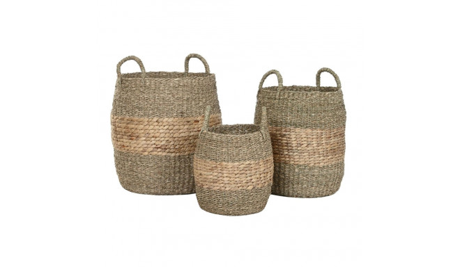 Korvikomplekt Home ESPRIT Naturaalne Vesihüatsint (3 Tükid, osad)