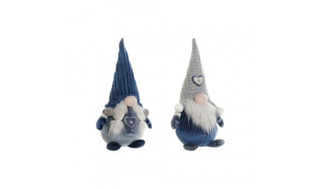 Christmas bauble DKD Home Decor Blue White Grey Gnome 13 x 12 x 35 cm (2 Units)