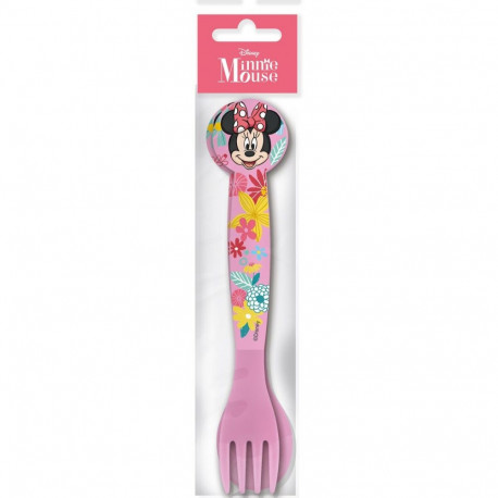 Söögiriistade komplekt Minnie Mouse CZ11401 Roosa Plastmass 2 Tükid, osad