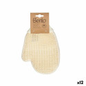 Exfoliating Mitt Berilo B7083-12 White Beige (12 Units)