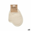 Exfoliating Mitt Berilo B7081-12 White Beige (12 Units)