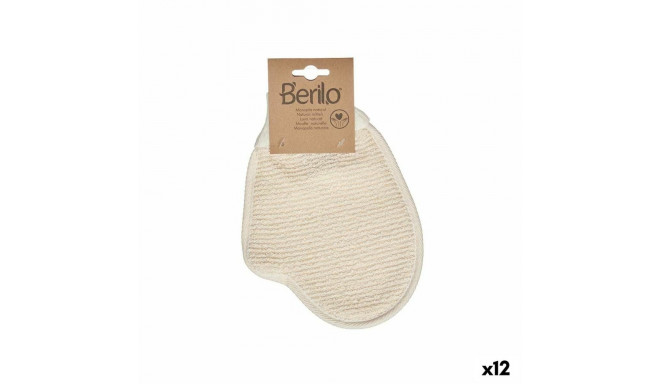 Exfoliating Mitt Berilo B7081-12 B7081-12 White Beige (12 Units)