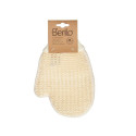 Exfoliating Mitt Berilo B7083-12 White Beige (12 Units)