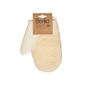 Exfoliating Mitt Berilo B7083-10 White Beige (12 Units)