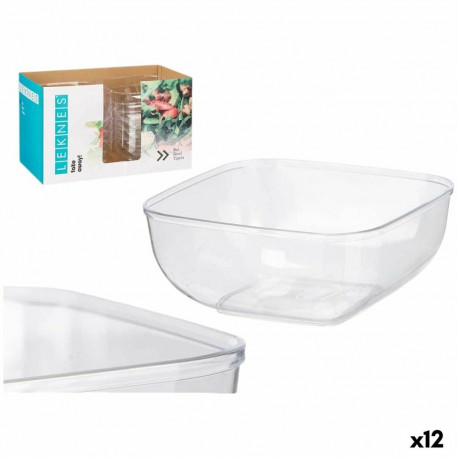 Plate set Leknes CK80688-1 CK80688-1 Transparent Plastic 5 L 25,5 x 12,3 x 25,5 cm (12 Units)