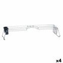 Extendable Dish Drainer for Sink Kinvara W3422A-1 Black Silver Metal polypropylene 44 x 11 x 16 cm (