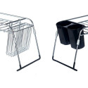 Extendable Dish Drainer for Sink Kinvara W3422A-1 Black Silver Metal polypropylene 44 x 11 x 16 cm (