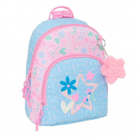 Rucksack BlackFit8 Smile Pink Light Blue 25 x 30 x 13 cm Mini