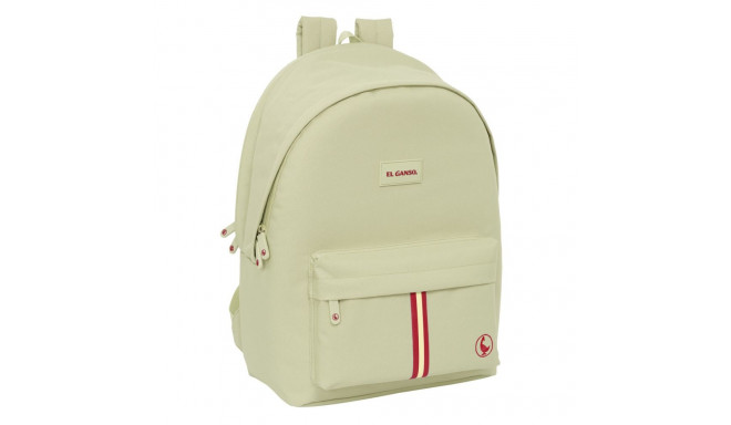 Rucksack for Laptop and Tablet with USB Output El Ganso Basics Beige