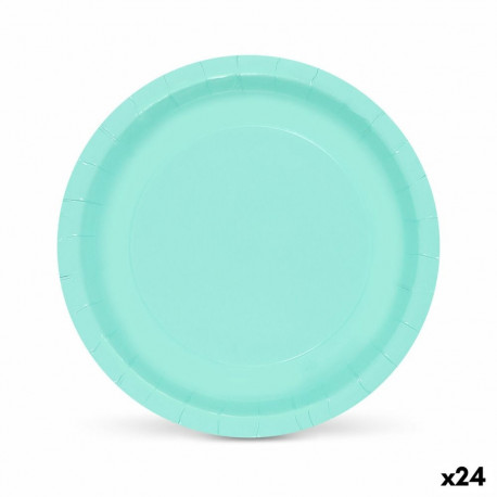 Plate set Algon Aquamarine 20 cm 10 Pieces (24 Units)