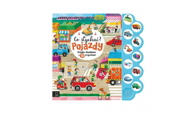 Sound book with 10 buttons. What's up? Vehicles.