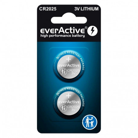 liitiumaku mini everActive CR2025 – blister 2 tk