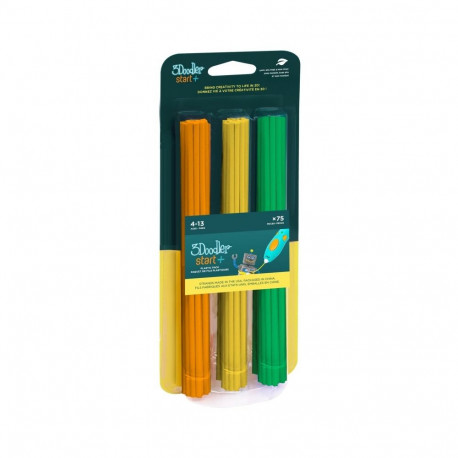 3Doodler Start 3DS-ECO-MIX2-75 3D printimismaterjal komposteeruv plast roheline, oranž, kollane 1 g