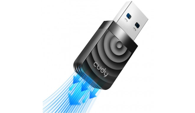Cudy Cudy WU1300S AirMax AC1300 Dual Band WiFi USB Adapter USB 3.0 High Speed High Gain Black