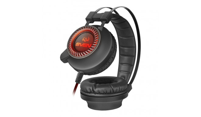 Sven Headphones with microphone AP-U840MV, black (USB, LED)