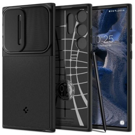 Spigen kaitseümbris Optik Armor Samsung Galaxy S23 Ultra, must