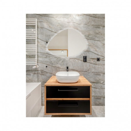 MIRROR WITH LED LUNA ORGANIC 50X70
