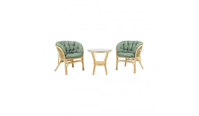 FURNIT SET OUT BEIGE ARMCHAIR/TABLE