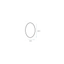 valgustatud LED ovaalne peegel 100x40