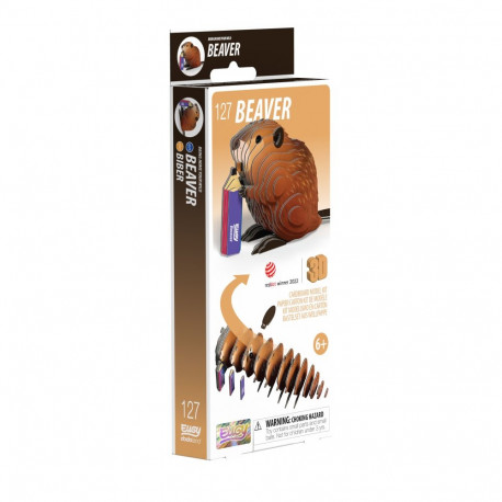 EUGY 3D Cardboard Model Kit - Beaver
