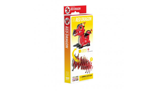 EUGY 3D Cardboard Model Kit - Red Dragon
