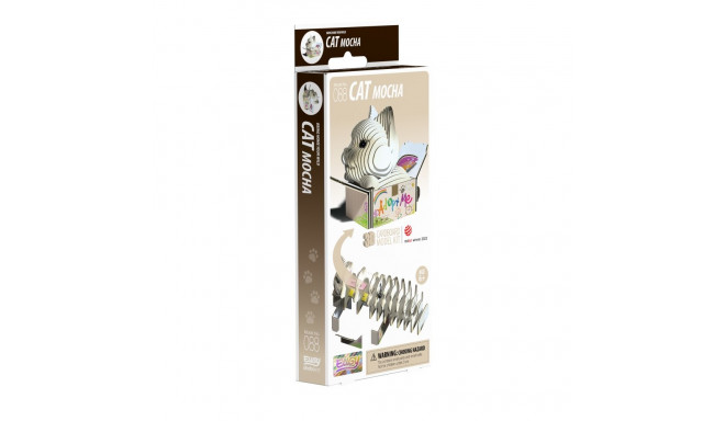 EUGY 3D Cardboard Model Kit - Cat Mocha