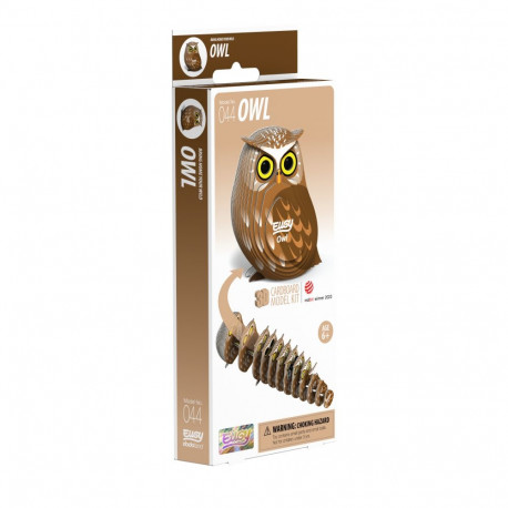 EUGY 3D Cardboard Model Kit - Owl