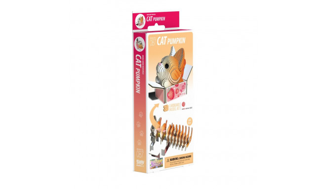 EUGY 3D Cardboard Model Kit - Cat Pumpkin