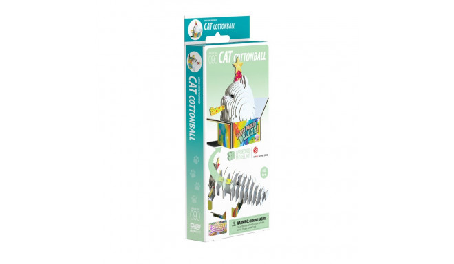 EUGY 3D Cardboard Model Kit - Cat Cottonball
