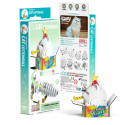 EUGY 3D Cardboard Model Kit - Cat Cottonball