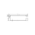 Hansgrohe AddStoris 41747340 harjatud must kroom vannitoa rätikuriiul