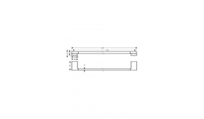 Bathroom towel rail Hansgrohe AddStoris 41747340, brushed black chrome