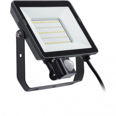 LED spotlight PHILIPS, IP65, 50W, 4000K, 4750lm, with motion sensor, black, 22.3x5.7x21 cm